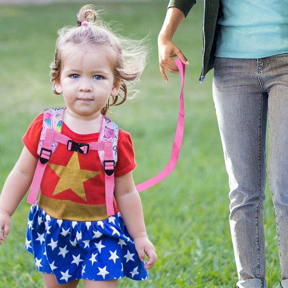 Toddler Backpack with Leash, 9.5" Baby Unicorn Safety Leashes Removable Tether Bookbag